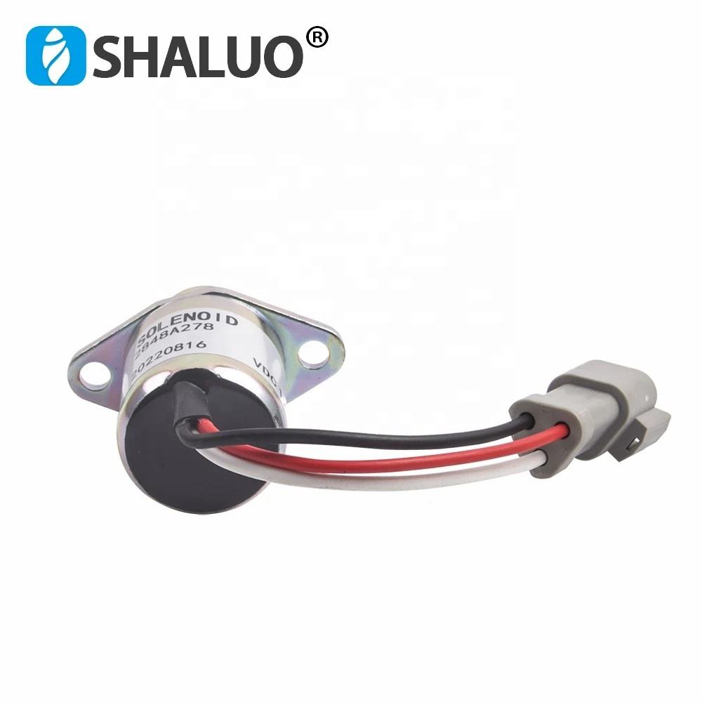 Generador diésel 2848A278, motor de parada de combustible, válvula solenoide, actuador, apagado, interruptor de solenoide, accesorios de generador