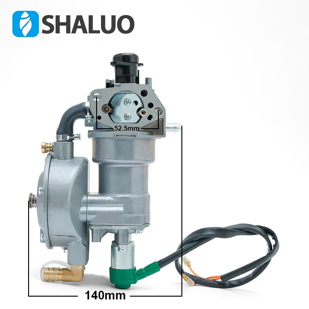 Carburador LPG de 5KW y 8KW para generador de gasolina GX390 188F 190F 192F EG6500 LPG NG, Kit de conversión de combustible Dual, amortiguador automático