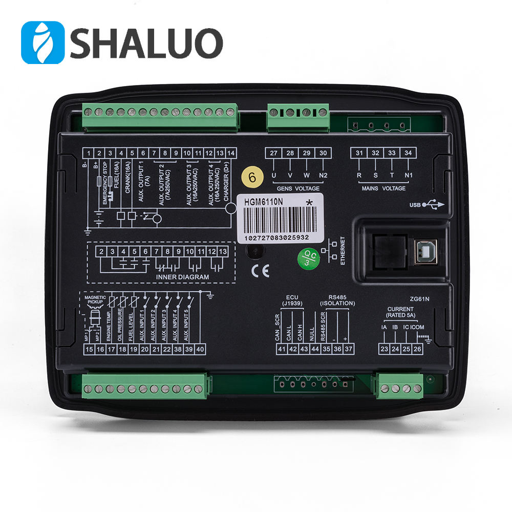 Panel de control inteligente automático eléctrico, generador diésel, controlador smartgen de arranque automático, HGM6110N HGM6120N