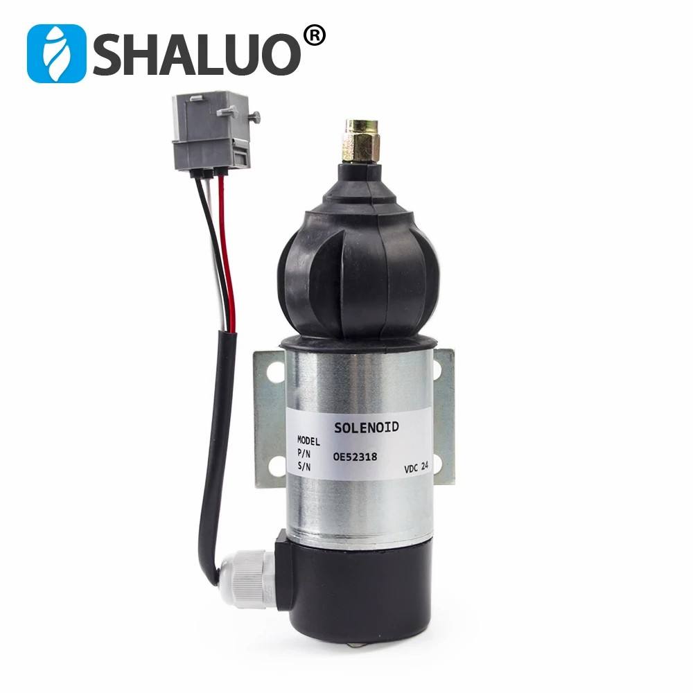 Válvula Solenoide de apagado de combustible del motor, 12V, 24V, OE52318, para Perkins serie 2006 3008, Volvo Penta 872825, 873754, 1830592, 872458, 881969