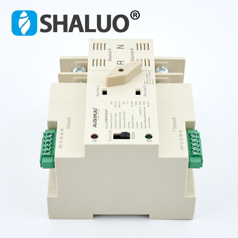 2P 3P 4P 16A 63A 100A ATS Interruptor de Transferencia Automática Doble potencia interruptores selectores eléctricos 220V 380V