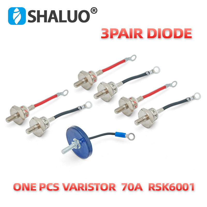 Diodo gelificado de dinamo, 70 amperios, 3 pares, RSK6001, un varistor para generador de 300 kw