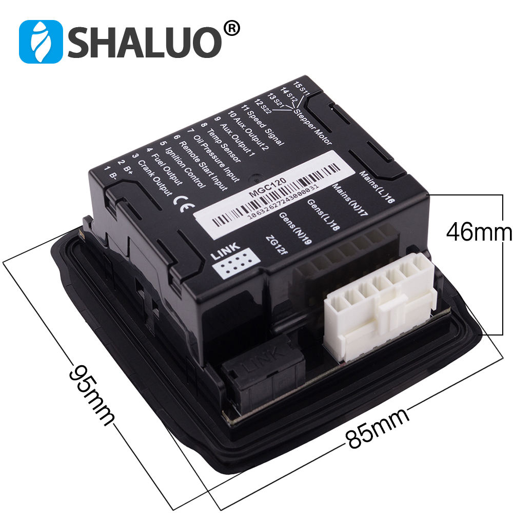 Controlador de grupo electrógeno pequeño MGC120, parada automática, conmutación ATS, módulo de grupo electrógeno único, pantalla LED, piezas del generador diésel