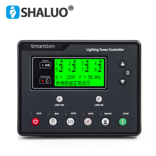 Smartgen-controlador de torre de luz individual ALC704 ALC708, Panel de Control de Monitor de parada y arranque remoto con sincronización para grupo electrógeno de torre de luz AC DC