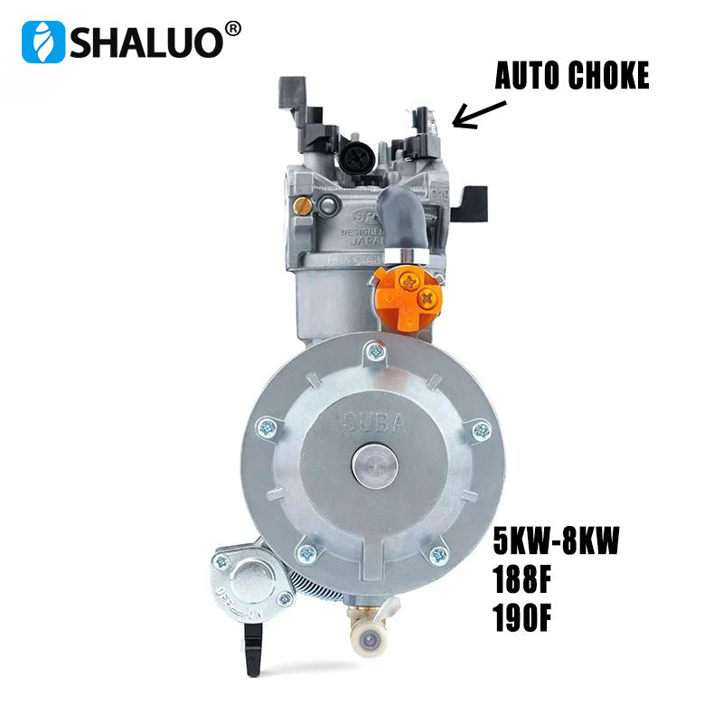 Carburador de motor de gasolina GLP pequeño, combustible Dual ER2500 2KW 168F, precio de carburador de generador de motor de gasolina huayi