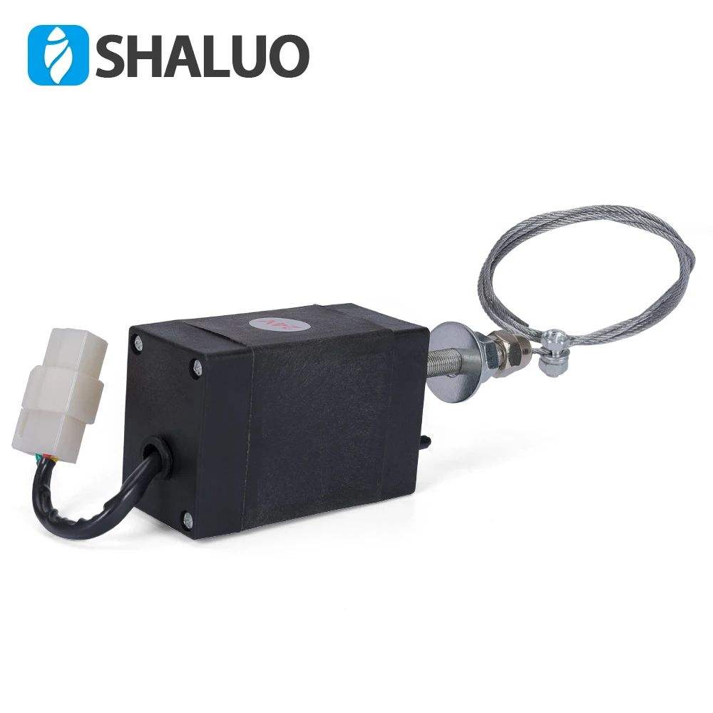 XHQ-PT NC NO Tipos Generador diésel Motor Dispositivo de apagado de llama Válvula de parada Solenoide Generador de energía Piezas DC12V 24V 52m Recorrido