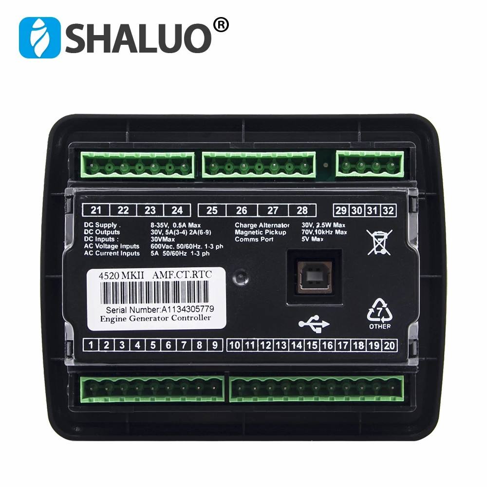 Reemplace el módulo controlador de generador eléctrico diésel DSE4520 MKII AMF, Panel de Control de falla de red automática Genset 4520