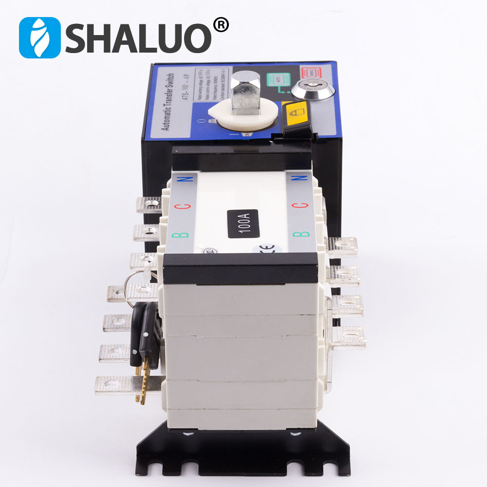 Piezas Generador de gasolina Repuestos de motor Accesorios Interruptor Ats de doble potencia Transferencia automática 4P 400V 100A Controlador ATS
