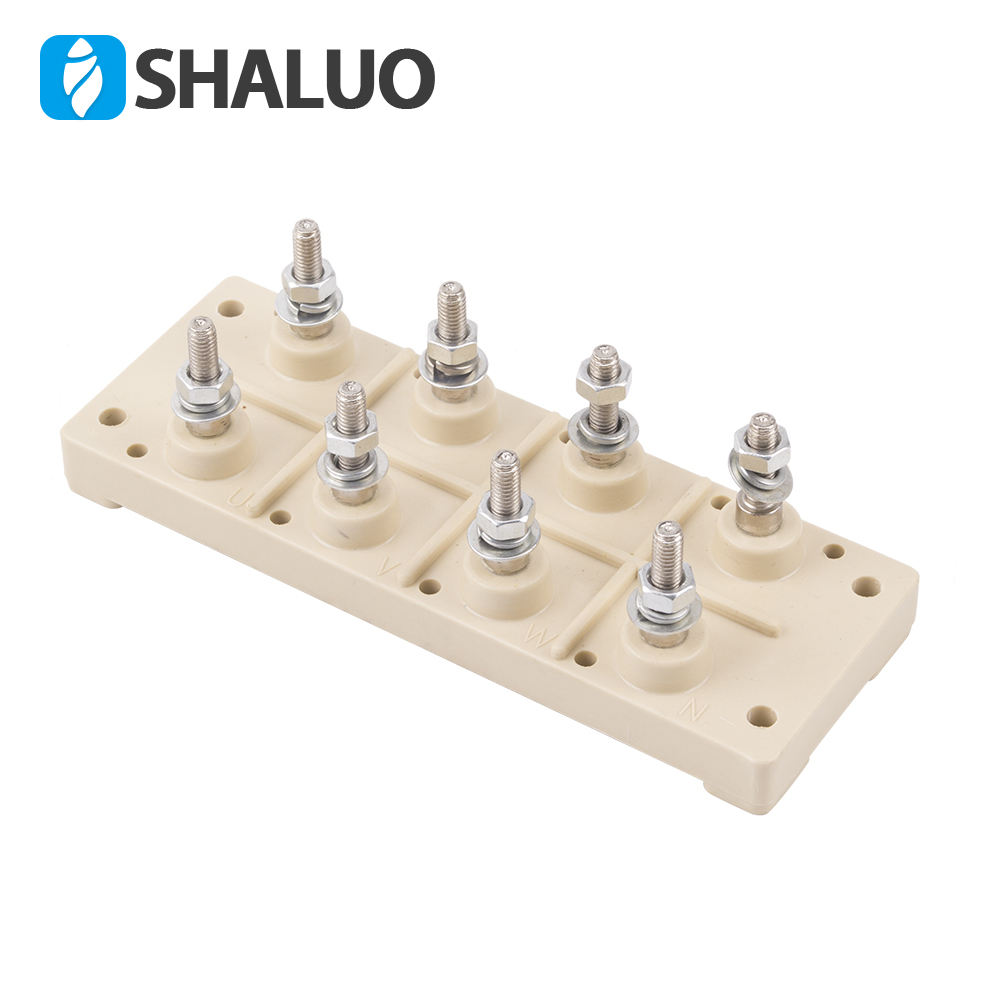 Bloque de terminales binarios, tablero de plástico, barra colectora 184, cabeza redonda aislada, placa de circuito de alta corriente, conjunto de generador, accesorios