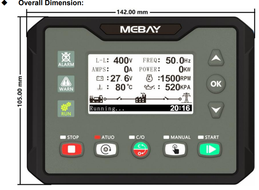 Reemplazar HGM4010 DSE4610 DC40S Mabey Diesel Gas gasolina generador motor controlador módulo Panel DC42S Reemplazar HGM4020 DSE4620