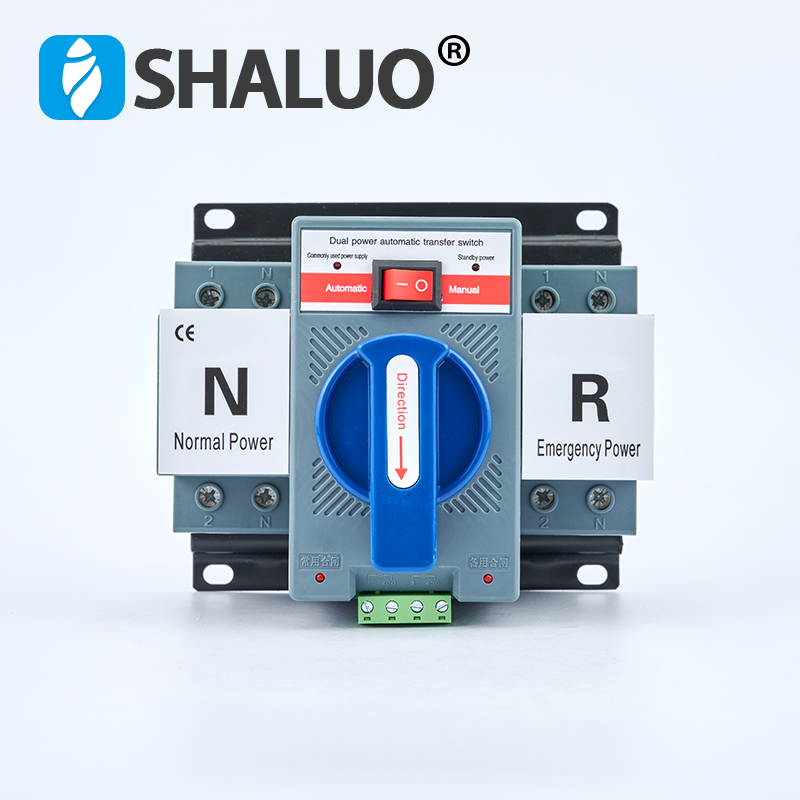 63a 2P ATS piezas del generador disyuntor Doble potencia cambio manual Interruptor de Transferencia Automática