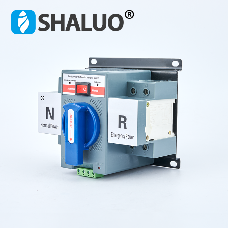 63a 2P ATS piezas del generador disyuntor Doble potencia cambio manual Interruptor de Transferencia Automática