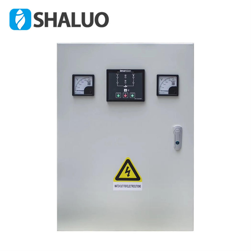 Aisikai 100A 4P Generador diésel ATS Doble potencia Interruptor de Transferencia Automática Caja de gabinete de control con módulo controlador Smartgen