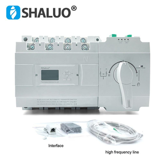 ATS Doble potencia Interruptor de Transferencia Automática 63A 100A 125A 160A 250A 400A 630A AC220V generador diésel interruptor de cambio automático