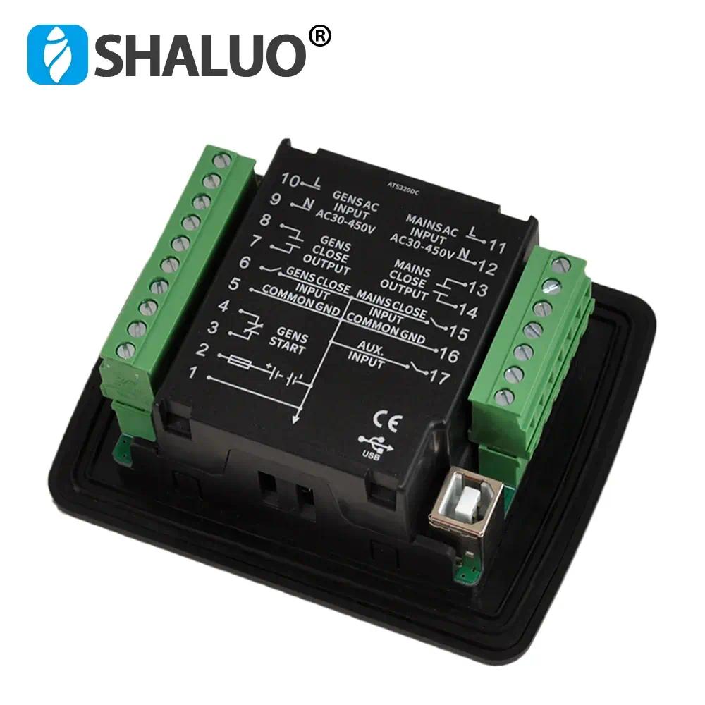 ATS320 ATS320AC ATS320DC Mebay ATS controlador Doble potencia Módulo de Control de Interruptor de Transferencia Automática con puerto USB piezas del generador