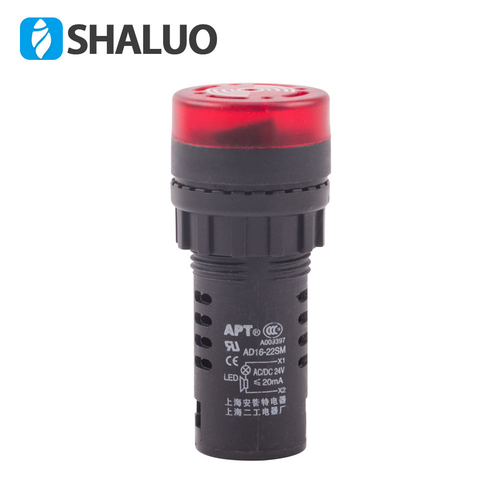 Sistema de control automático del generador, zumbador, luz de alarma de sonido intermitente con AD16-22SM de alarma de flash LED