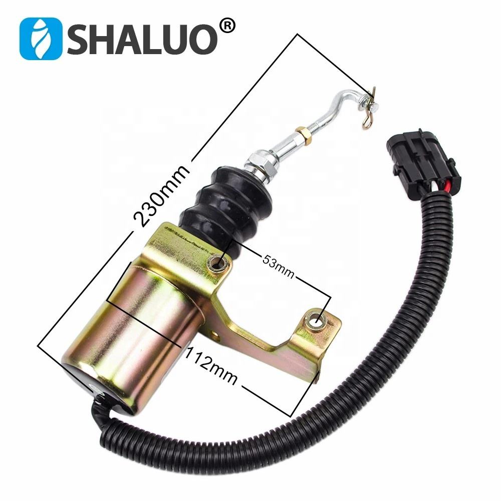 Válvula Solenoide de parada de motor diésel 3974947 3932017 1751ES SA-3742-12 interruptor solenoide de apagado de combustible para regulador RSV