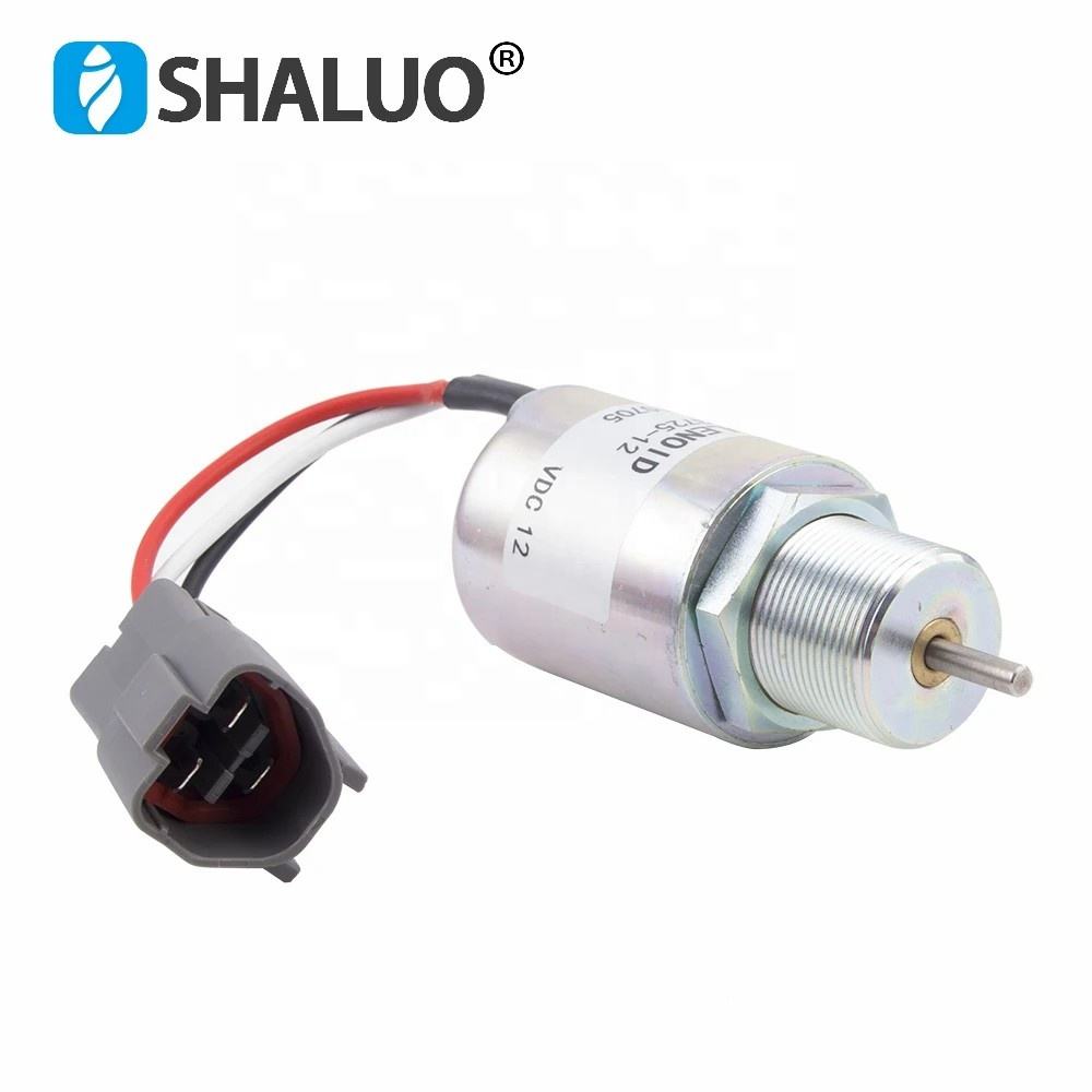 Solenoide de parada de apagado de combustible del motor DC12V SA-3725-12 para Mitsubishi S3L2 Mahind Volvo EC15 Toro 223D SA-3725-24 DC 24v