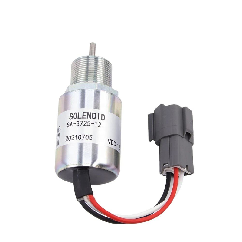 Solenoide de parada de apagado de combustible del motor DC12V SA-3725-12 para Mitsubishi S3L2 Mahind Volvo EC15 Toro 223D SA-3725-24 DC 24v