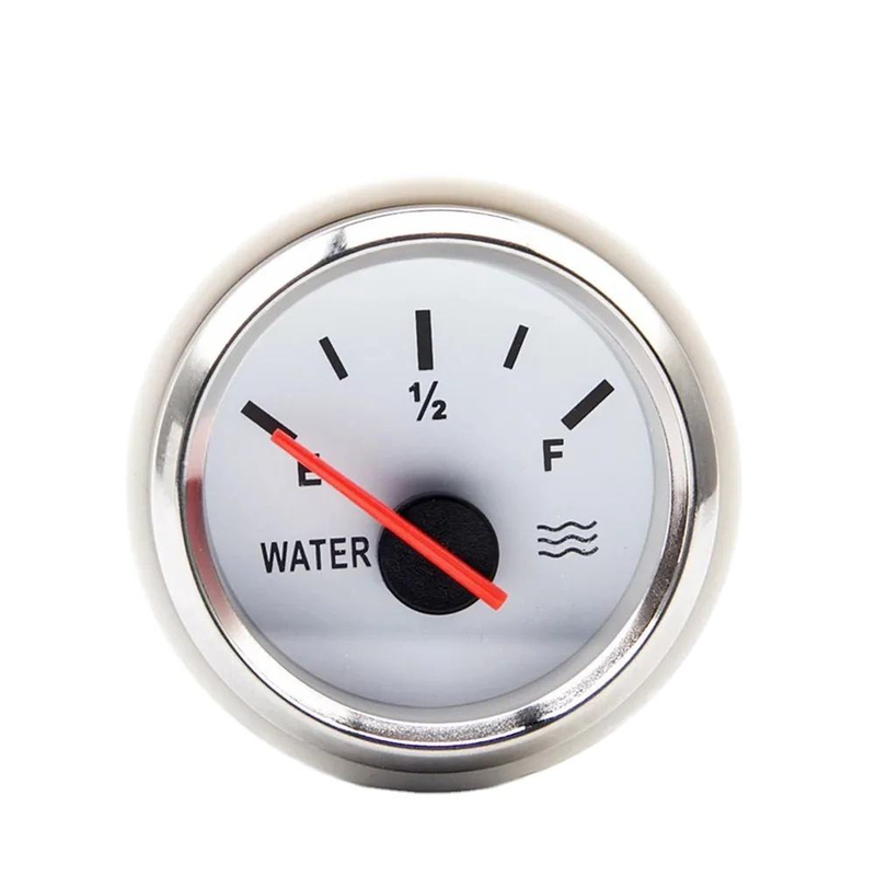 Generador de DC9-32V de 0-190 ohmios, medidor de nivel de agua VDO con luz trasera roja, apto para barco, tanque de agua de coche, piezas de repuesto de 52MM