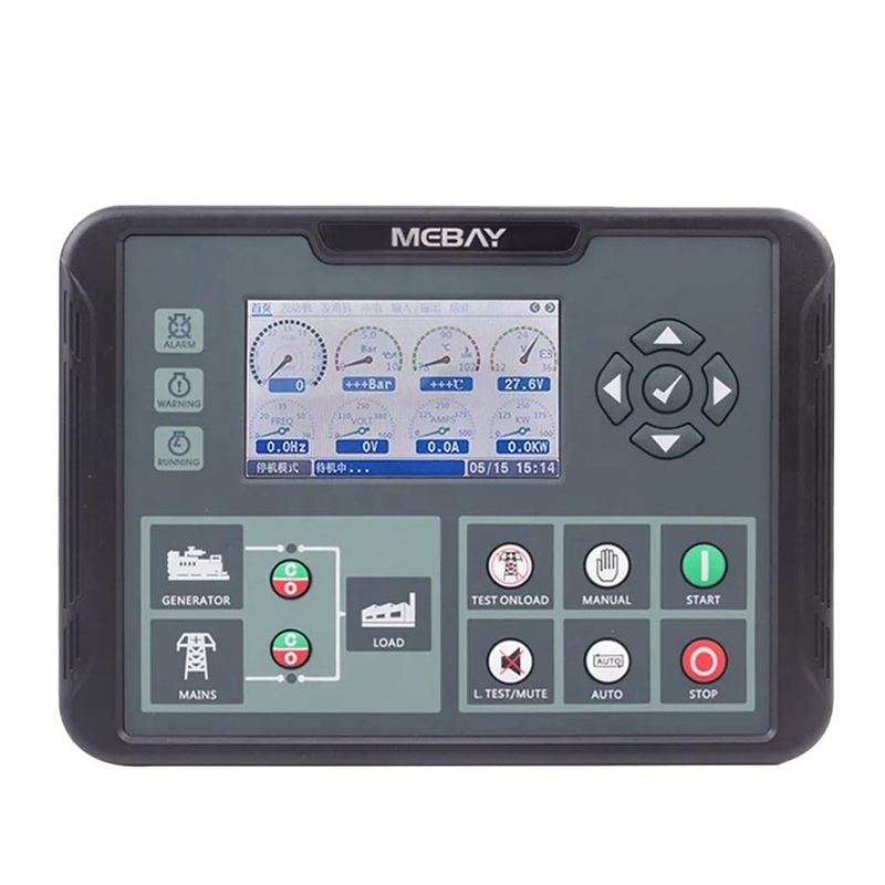 Mebay-módulo controlador de generador diésel DC80D DC82DR MK3 AMF, arranque y parada, pantalla LCD, RS485, placa de Control de monitoreo de PC